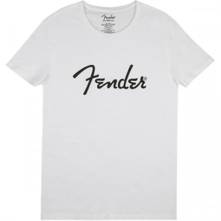 Fender T-Skjorte Spaghetti Logo Hvit