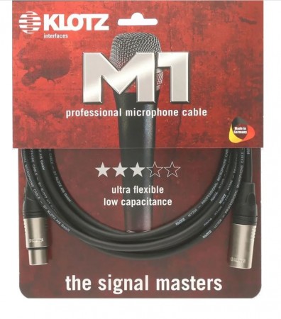 Klotz M1 10m Professional Microphone Cable Black