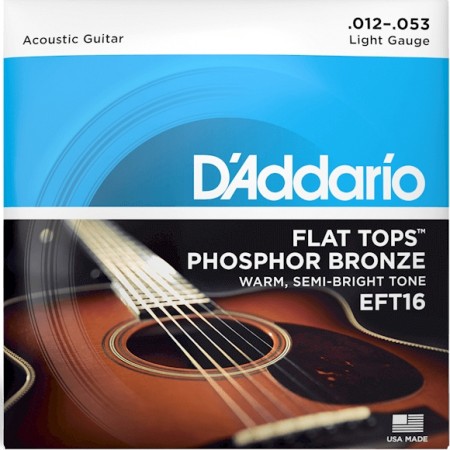 D'Addario EFT16 Phosphor Bronze Flat Tops (012-053)