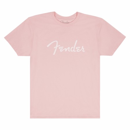 Fender T-Skjorte Spaghetti Logo Shell Pink