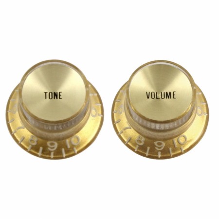 Allparts Volume/Tone Reflector Knob Gold