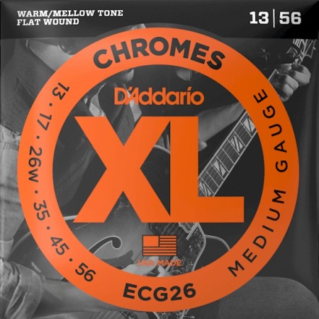 D'Addario ECG26 Chromes Flat Wound (013-056)