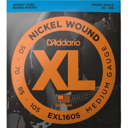 D'Addario EXL160S Short Scale El. Bass (050-105)