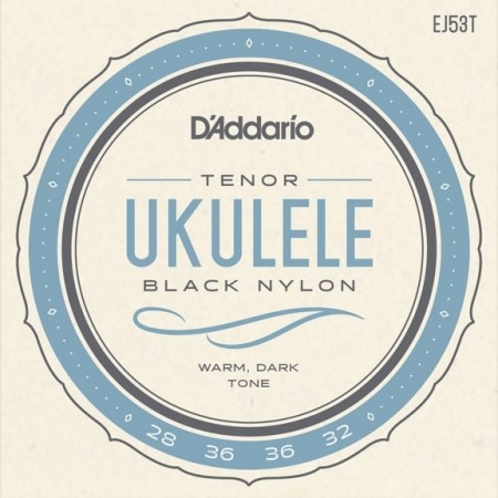 D'Addario EJ53T Tenor Ukulele Black Nylon