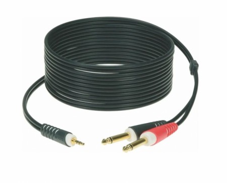 Klotz Y-kabel Stereo Minijack - X2 Jack mono 6m