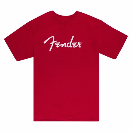 Fender T-Skjorte Spaghetti Logo Dakota Red